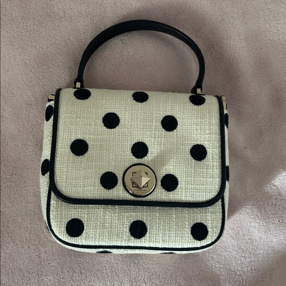 Kate Spade Polka Dot Handbag with Black Accents